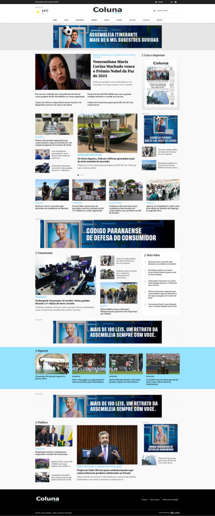 Projeto Jornal Coluna desenvolvido pela CSites