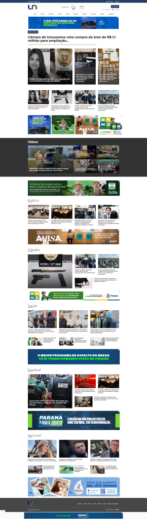 Projeto Umuarama News desenvolvido pela CSites